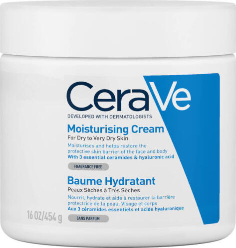 CeraVe Moisturising Ενυδατική Κρέμα Σώματος με Υαλουρονικό Οξύ για Ξηρές Επιδερμίδες 454ml
