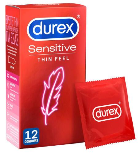 Durex Προφυλακτικά Sensitive Λεπτά 12τμχ