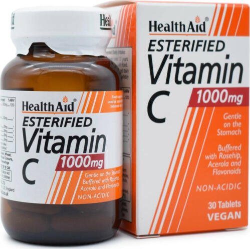 Health Aid Esterified Vitamin C Βιταμίνη για Ενέργεια & Ανοσοποιητικό 1000mg 30 ταμπλέτες
