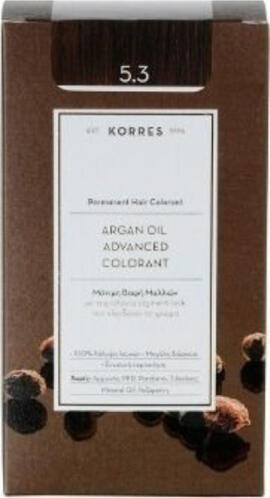 Korres Argan Oil Advanced Colorant 5.3 Καστανό Ανοιχτό Μελί 50ml