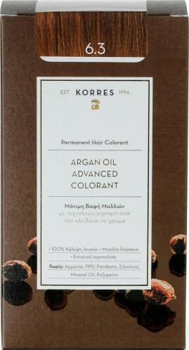 Korres Argan Oil Advanced Colorant 6.3 Ξανθό Σκούρο Μελί 50ml