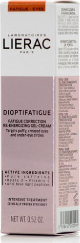 Lierac Dioptifatigue Ενυδατικό & Αντιγηραντικό Gel Ματιών με Υαλουρονικό Οξύ & Βιταμίνη C 15ml