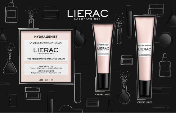Lierac Hydragenist Σετ Περιποίησης Creme Ενυδάτωσης & Λάμψης 50ml + Κρέμα Ματιών 7.5ml + Serum 15ml