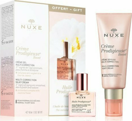 Nuxe Promo Pack Creme Prodigieuse Boost Multi-Correction Day Silky Cream 40ml & Huile Prodigieuse Floral Ξηρό Λάδι Περιποίησης 10ml