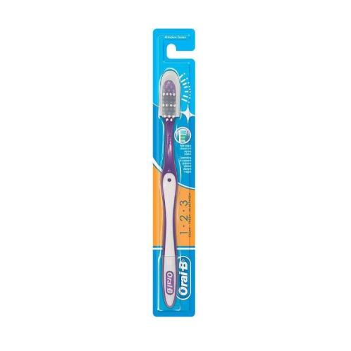 Oral-B Οδοντόβουρτσα 1.2.3 Medium Μωβ