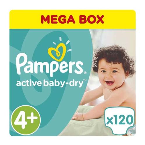 Pampers Πάνες Active Baby-Dry No.4 9-14kg 120τμχ.
