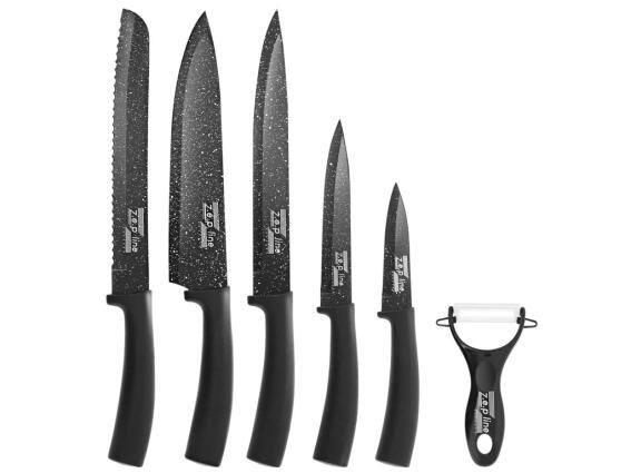 Zep Line ZP-6621 Σετ Μαχαίρια Κουζίνας 6 Τεμ με Κεραμική Επίστρωση και Κασετίνα