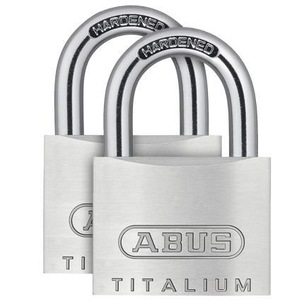 Abus Λουκέτα 64ΤΙ TITALIUM 2τμχ