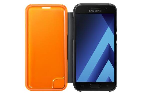 Samsung Case Neon Flip Cover Galaxy A3 2017 Black allSmart