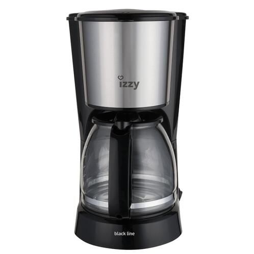 Izzy Καφετιέρα Φίλτρου με Γυάλινη Κανάτα 1.2lt 1000W Μαύρη