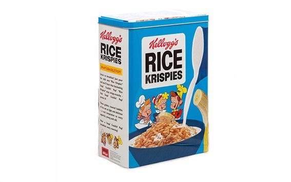 Vintage Μεταλλικό κουτί αποθήκευσης δημητριακών, Kellogg's Rice Krispies V0200212