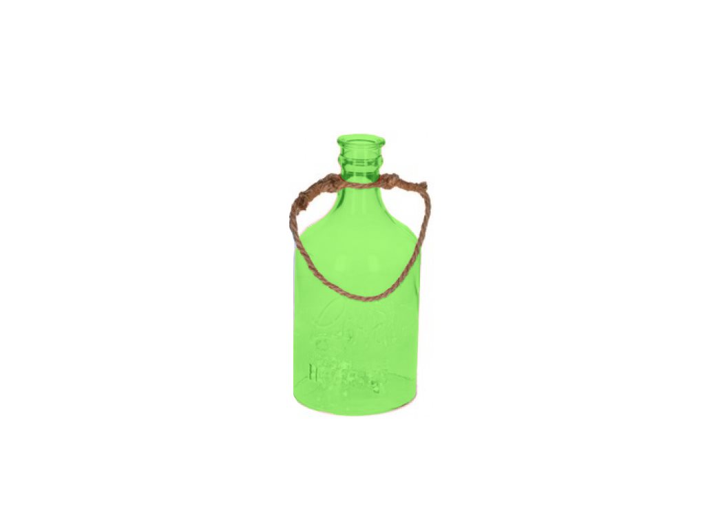 Arti Casa Γυάλινο Διακοσμητικό Μπουκάλι με 5 LED φωτάκια, 02367 Χρώμα Πράσινο