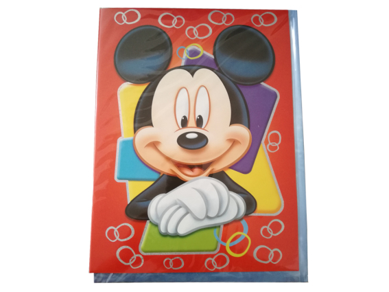 Disney Ευχετήρια Παιδική Κάρτα Γενεθλίων 23x30.5cm με θέμα Micky Mouse, 53419