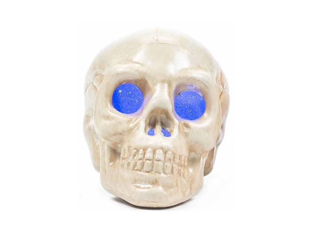 Arti Casa Αποκριάτικο Halloween Διακοσμιτικό Κρανίο 9x9x11cm με LED, 00488 Χρώμα Μπλε