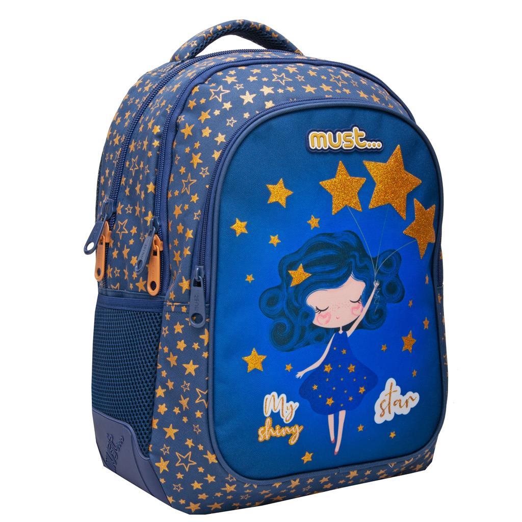 Must My Shiny Star Σχολική Τσάντα Πλάτης Δημοτικού με 3 Θήκες