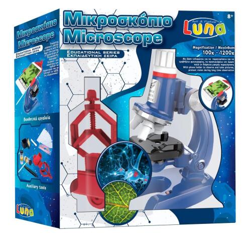 Εκπαιδευτικό Μικροσκόπιο Luna Toys με Βάση Κινητού 100Χ-1200Χ 28mm
