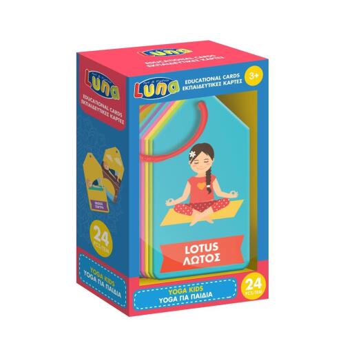 Eκπαιδευτικές Κάρτες Yoga για Παιδιά Luna Toys 24Τμχ.