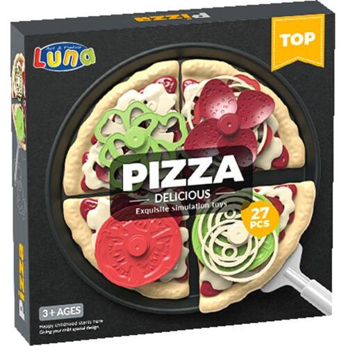 Πίτσα σε Κουτί με Εργαλεία Luna Toys  22,4x4,4x22,4εκ.