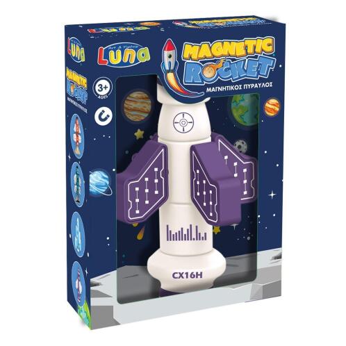 Μαγνητικός Πύραυλος Luna Toys Μωβ 21,5x16x6 εκ.