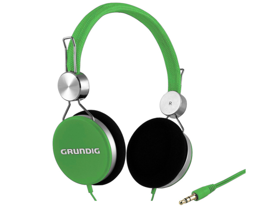 Grundig Ρυθμιζόμενα Στερεοφωνικά Ακουστικά On-Ear με Πλεκτό Περίβλημα Στέκας, 52668 Πράσινο