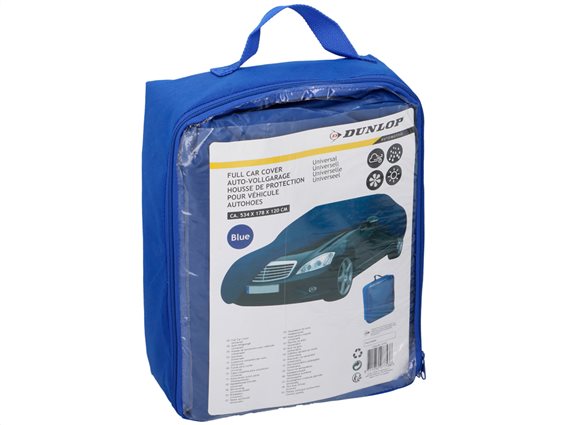 Dunlop Ανθεκτική Κουκούλα Κάλυμμα Αυτοκινήτου Γενικής Χρήσης XLarge 534x178x120cm σε Μπλε χρώμα