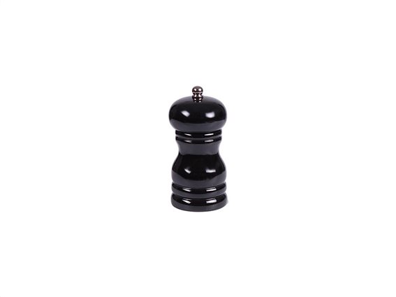 Ξύλινος Μύλος μπαχαρικών κατάλληλος για πιπέρι και αλάτι σε Μαύρο χρώμα, 11 cm, EKO 650078