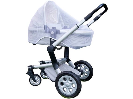 Κουνουπιέρα για Κούνια, Καροτσάκι και Αμαξάκι μωρού σε Λευκό χρώμα, 90x140cm, 22803