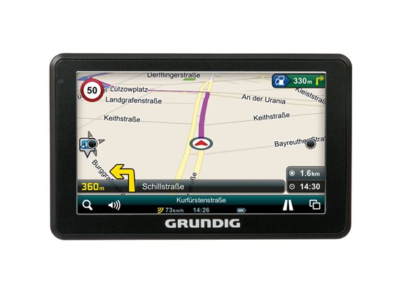 Grundig GPS navigation system M5 Σύστημα Πλοήγησης με Οθόνη 5 Ιντσών (46 χώρες) σε Μαύρο χρώμα,01500