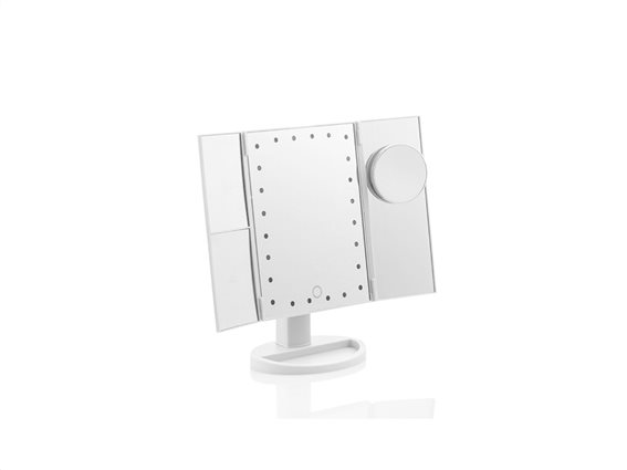 Τριπλός Μεγεθυντικός Καθρέφτης LED 4 σε 1 για μακιγιάζ με Ανάκληση, InnovaGoods V0100904