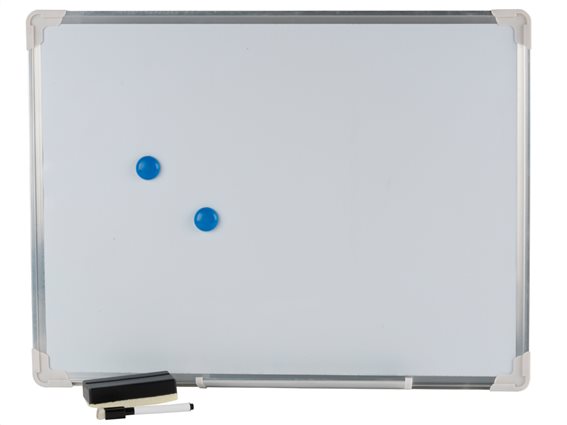 Λευκός Πίνακας Σημειώσεων Τοίχου με Κορνίζα Αλουμινίου 45x60cm, Topwrite 97988