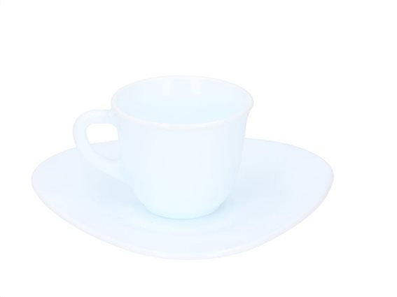 Σετ Φλυτζάνι για Espresso Καφέ με πιατάκι Σερβιρίσματος σε Λευκό χρώμα, Bormioli 13880
