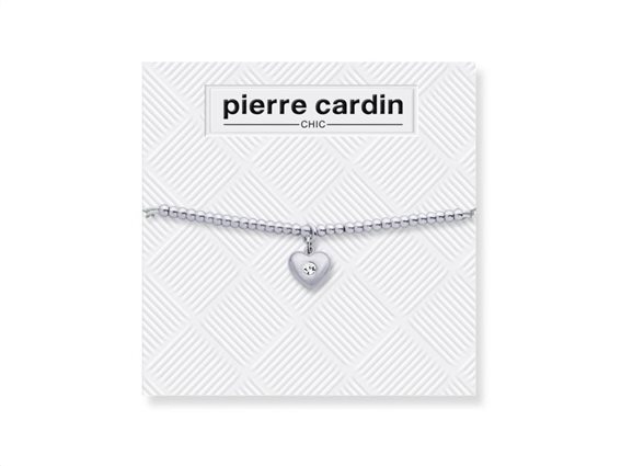 Pierre Cardin Pcc7742 Βραχιόλι Από Κράμα Ασημιού Σχέδιο Καρδιά, Μήκους 16 Cm