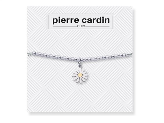 Pierre Cardin Pcc7740 Βραχιόλι Από Κράμα Ασημιού Σχέδιο Καρδιά, Μήκους 16 Cm