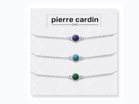 Pierre Cardin Gift Set Pcc7607 Σετ Βραχιόλια 3 Τεμ Σε 3 Χρώματα Μωβ, Τιρκουάζ, Σμαραγδί