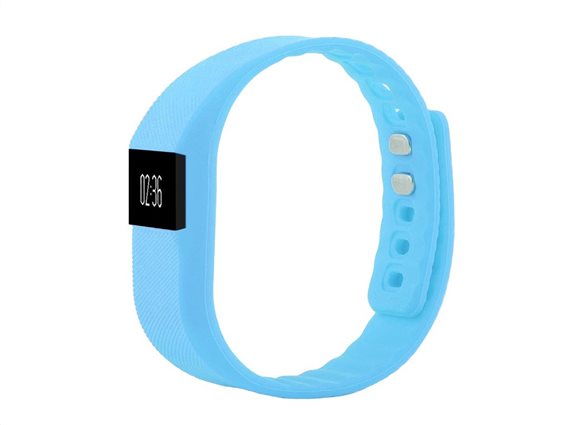 SOGO Sport Bluetooth Βραχιόλι με Πολλαπλές Λειτουργίες και καλώδιο φόρτισης Usb σε Γαλάζιο χρώμα