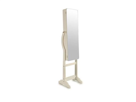 Κοσμηματοθήκη Μπιζουτιέρα έπιπλο με Ολόσωμο καθρέφτη, LED Φωτισμό 36x35x150cm, Gift Decor