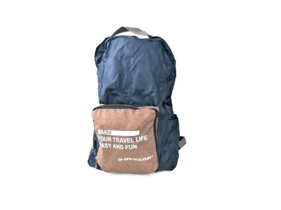 Dunlop Travel Τσάντα Ταξιδίου Backpack με Φερμουάρ και θήκες, 46x32x12cm Μπλε Σκούρο Μπλε