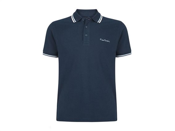 Pierre Cardin Ανδρικό Μπλουζάκι Polo T-shirt με κοντό μανίκι και κουμπιά, σε χρώμα μπλε