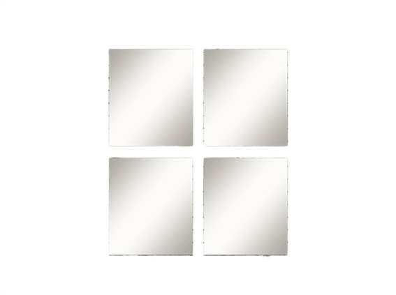 Cb Σετ Επιτοίχιοι Τετράγωνοι Καθρέπτες 4 Τεμαχίων, με  30x30 cm