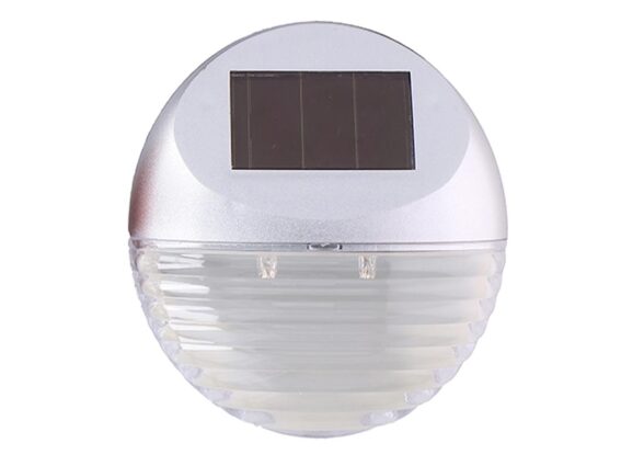 Grundig Solar Ηλιακό Φωτάκι Εξωτερικού Χώρου με 2 λάμπες LED 1,2V, 11x5cm,  Ασημί