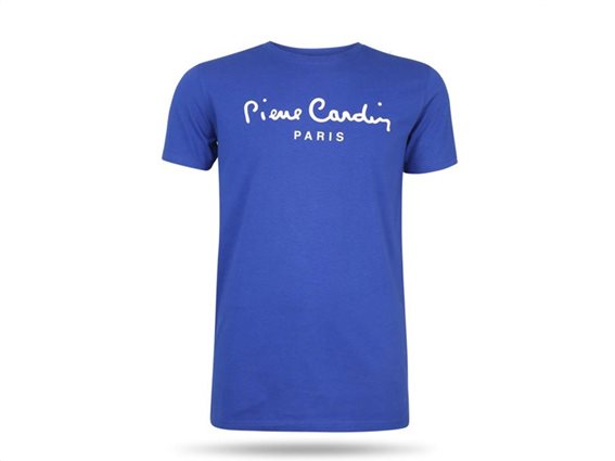 Pierre Cardin Ανδρικό Μπλουζάκι T-shirt με τύπωμα και κοντό μανίκι σε μπλε ανοιχτό χρώμα XXLarge