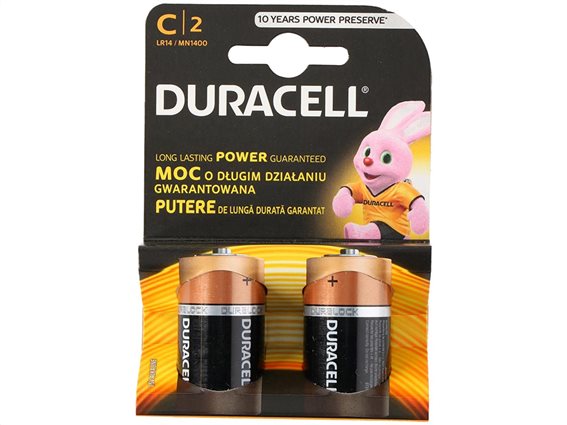 Σετ αλκαλικές μπαταρίες 2 τεμαχίων, C LR14 ,  2,6x5 cm, Duracell Plus MN1400