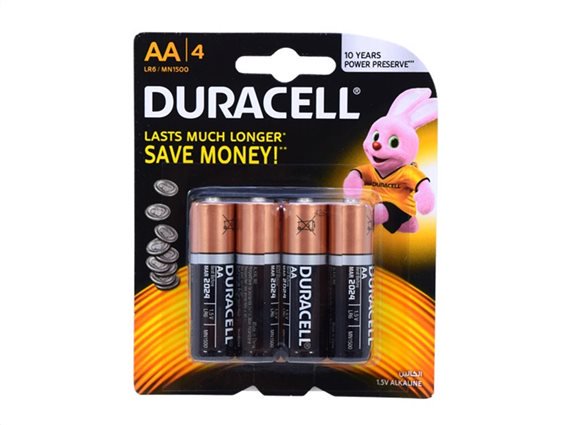 Duracell Αλκαλικές Μπαταρίες AA 1.5V 4τμχ