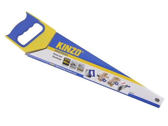Kinzo πριόνι χειρός 500mm με πλαστική αντιολισθητική λαβή σε χρώμα μπλε - κίτρινο, 71835