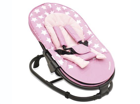 Asalvo Baby Παιδικό Relax για Μωρά έως 9 κιλά με μαξιλάρι και ζώνη ασφαλείας σε ροζ χρώμα
