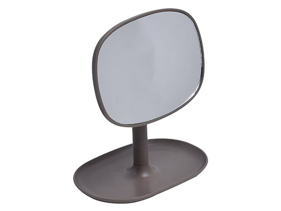 Aria Trade Επιτραπέζιος Καθρέφτης σε σχήμα Οπίσθιου Κατόπτρου 16x10.5x20cm Σκούρο Γκρι