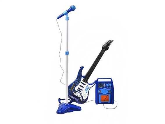 Aria Trade Σετ Παιδική Ηλεκτρική Κιθάρα με μικρόφωνο και ενισχυτή, σε μπλε χρώμα