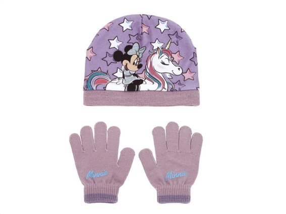Disney Σετ Σκουφάκι με Γάντια, με θέμα Minnie Mouse, One Size