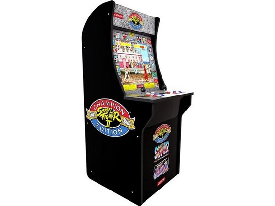 Παιχνιδοκονσόλα Arcade 1UP Game Street Fighter με οθόνη LCD 17'', 58x48x121 cm
