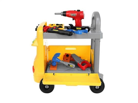 Aria Trade Παιδικό Τροχήλατο Καρότσι Εργασίας με Εργαλεία και Αξεσουάρ 43x31x46 cm